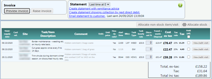 Log visit data using app or paper form