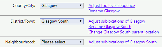 Changing a sites location